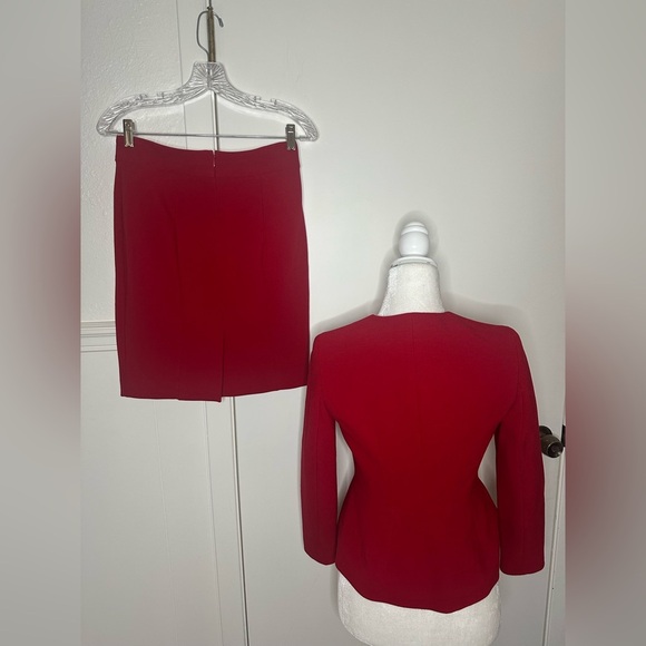 Ann Taylor Red Mini Pencil Skirt for Work SET size 2P - Picture 5 of 8